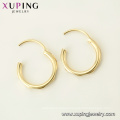 97227 xuping simple style 14k gold color elegant high quality ladies hoop earrings